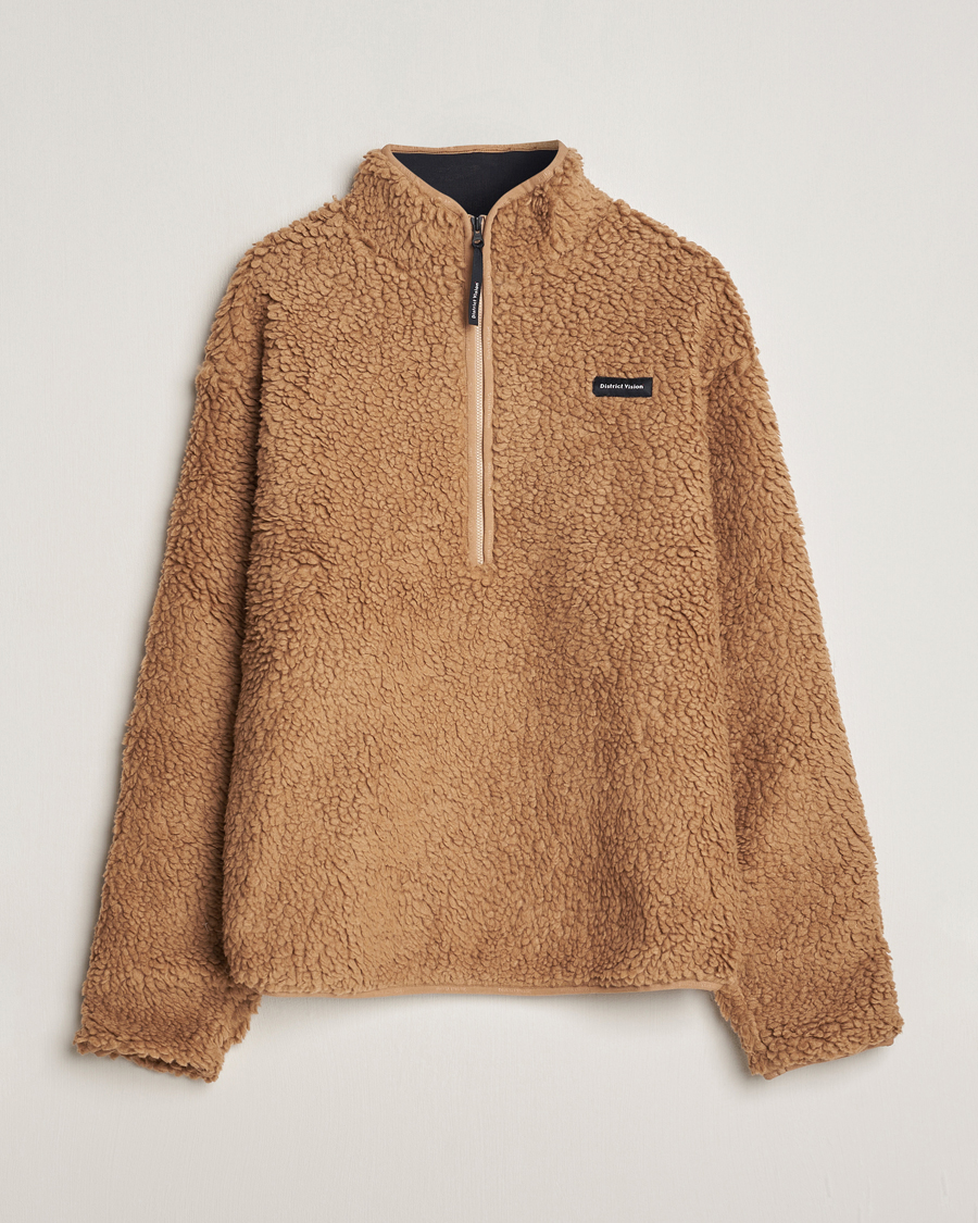 Homme | Pulls Et Tricots | District Vision | Half Zip Pile Fleece Sand