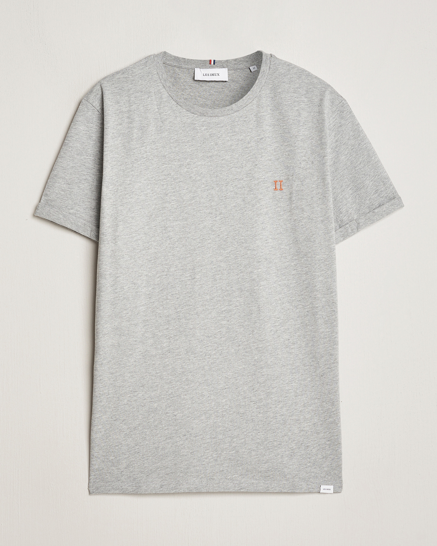 Homme | T-shirts | LES DEUX | Nørregaard Cotton T-Shirt Grey Melange