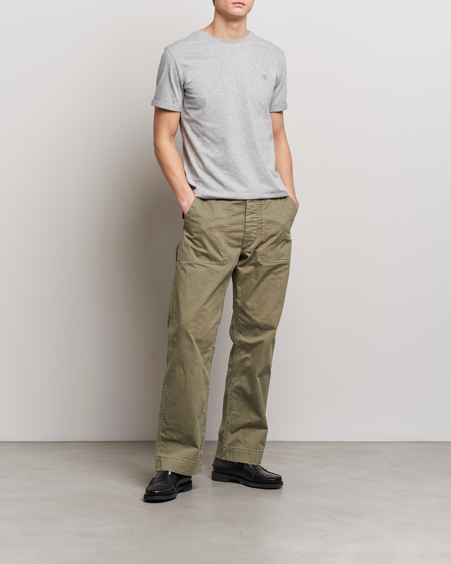 Homme | T-shirts | LES DEUX | Nørregaard Cotton T-Shirt Grey Melange
