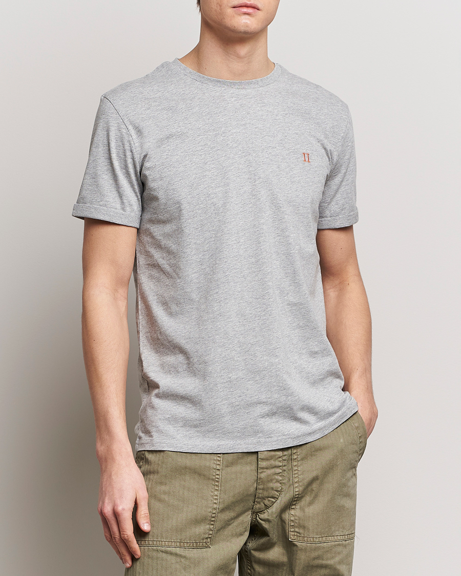 Homme | Nouvelles Marques | LES DEUX | Nørregaard Cotton T-Shirt Grey Melange