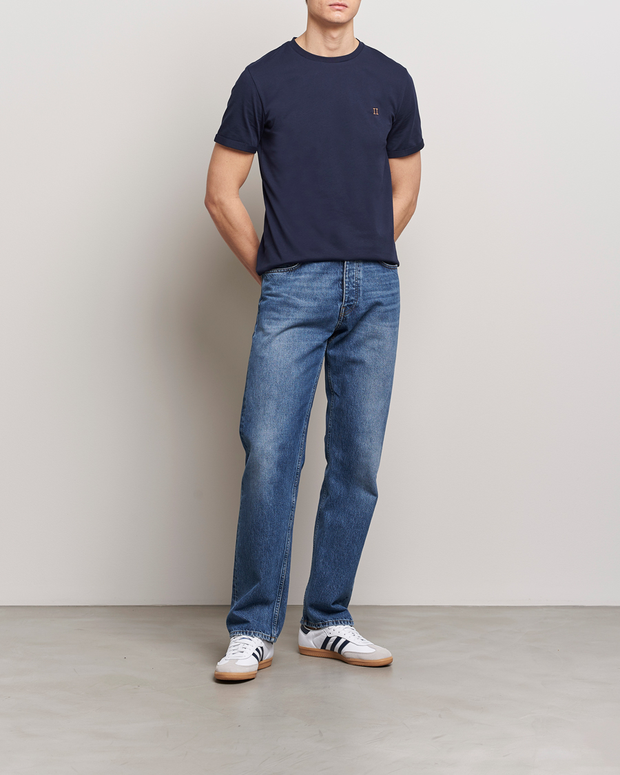 Homme | T-shirts | LES DEUX | Nørregaard Cotton T-Shirt Navy