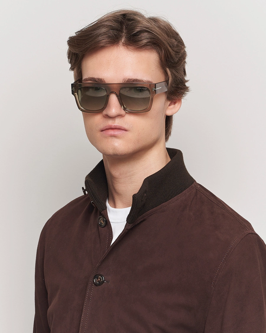 Homme |  | Tom Ford | Fausto FT0711 Sunglasses Brown/Green