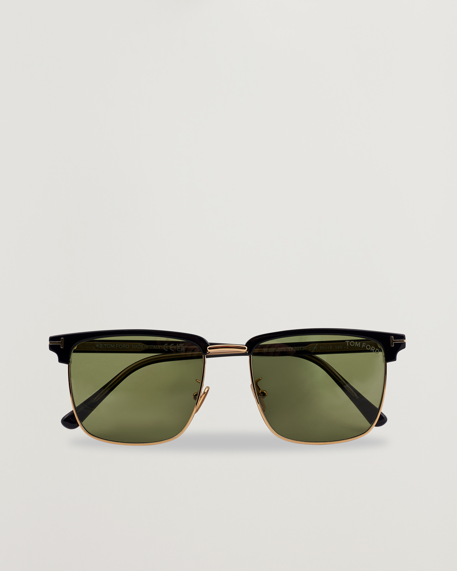 Homme | Lunettes De Soleil | Tom Ford | Hudson FT0997-H Metal Sunglasses Black/Green