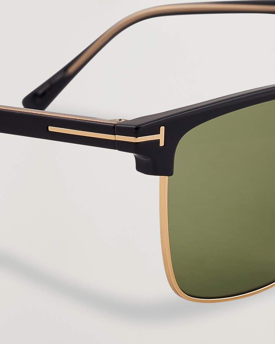 Homme | Lunettes De Soleil | Tom Ford | Hudson FT0997-H Metal Sunglasses Black/Green