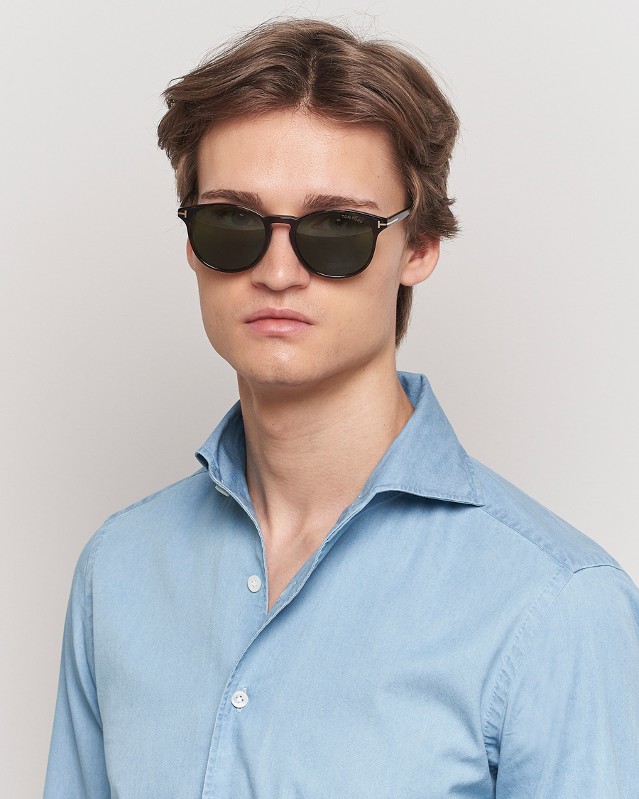 Homme | Lunettes De Soleil | Tom Ford | Lewis FT1097 Sunglasses Dark Havana/Green