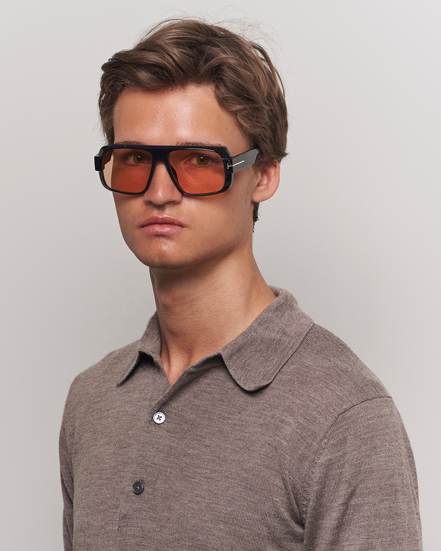 Homme |  | Tom Ford | Turner FT1101 Sunglasses Black/Brown