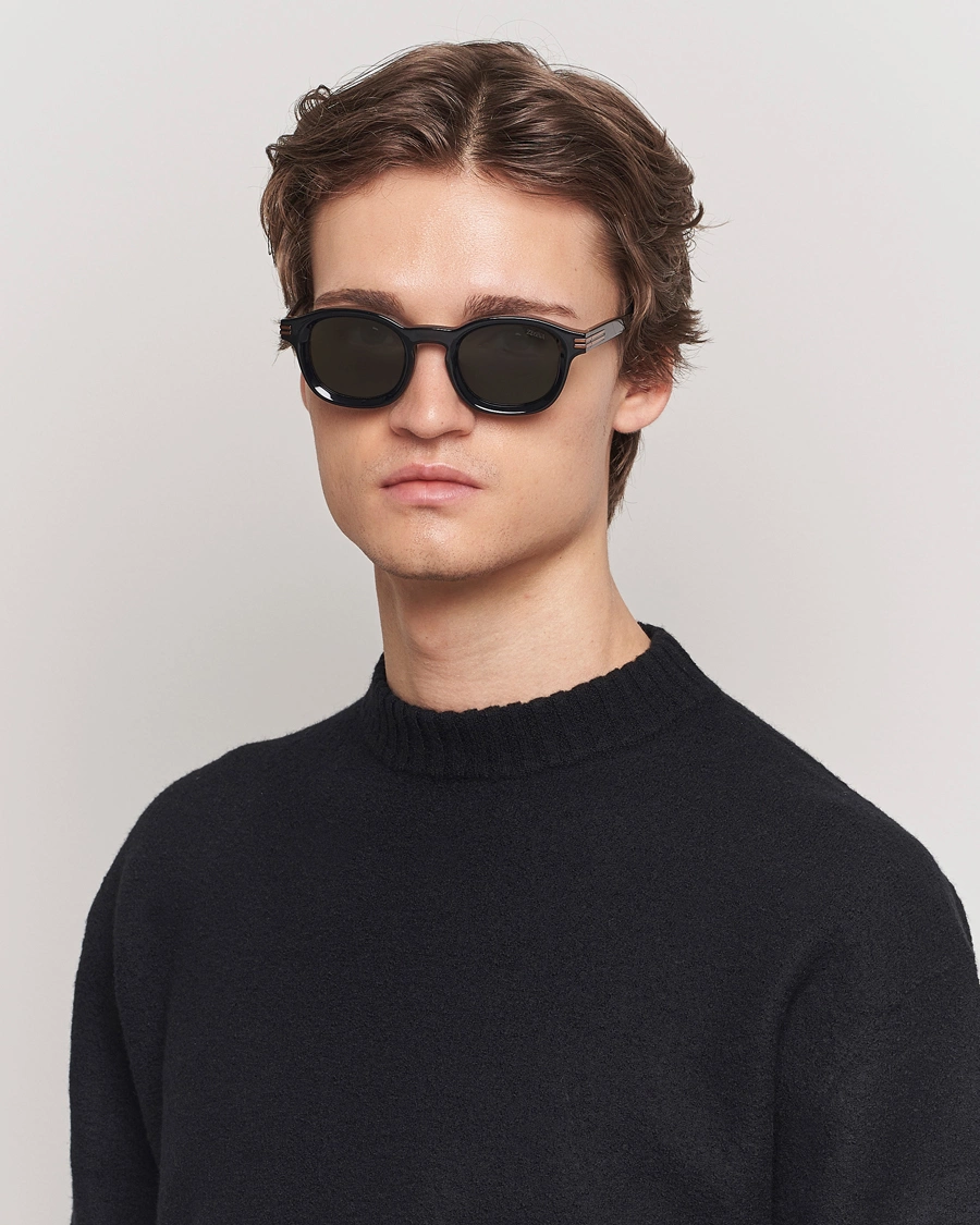 Homme | Italian Department | Zegna | EZ0229 Sunglasses Black/Green