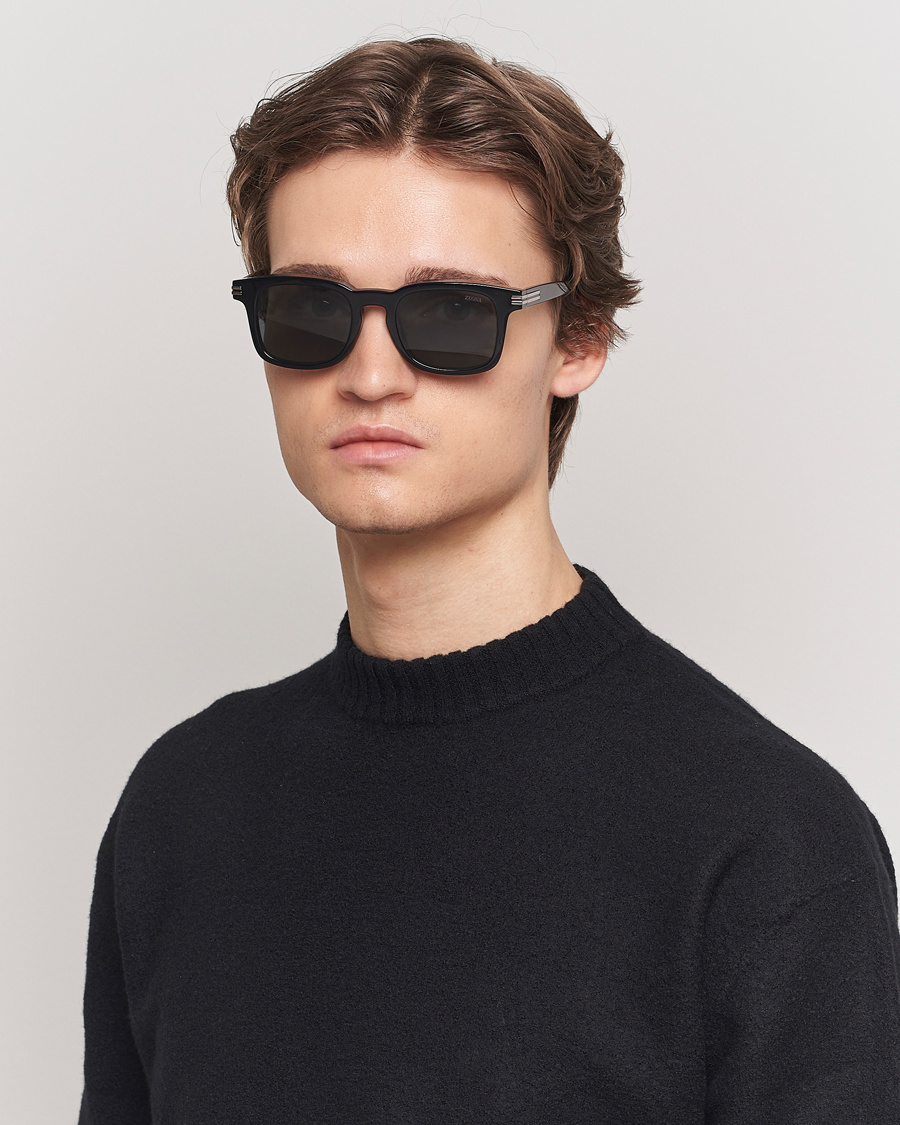 Homme | Italian Department | Zegna | EZ0230 Sunglasses Black/Smoke