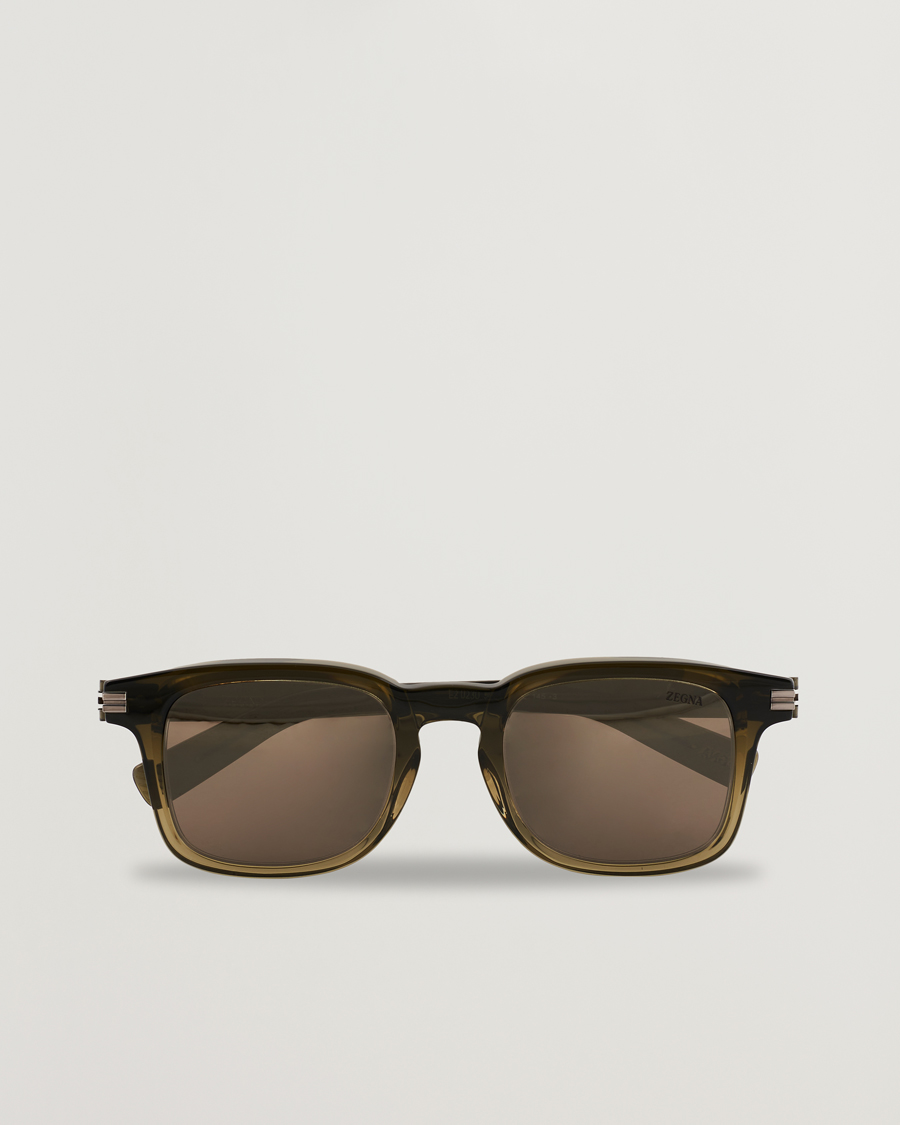 Homme | Lunettes De Soleil | Zegna | EZ0230 Sunglasses Dark Green/Roviex