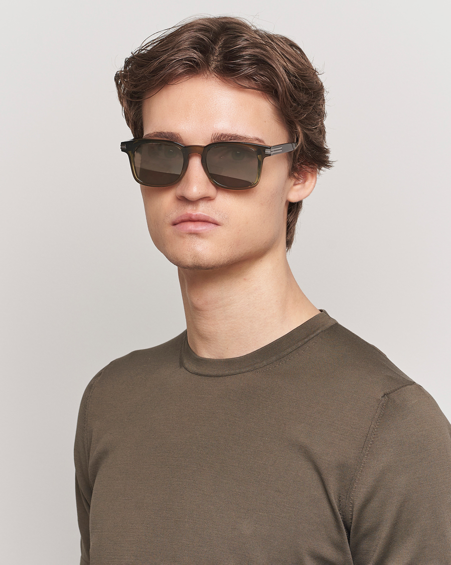 Homme | Luxury Brands | Zegna | EZ0230 Sunglasses Dark Green/Roviex