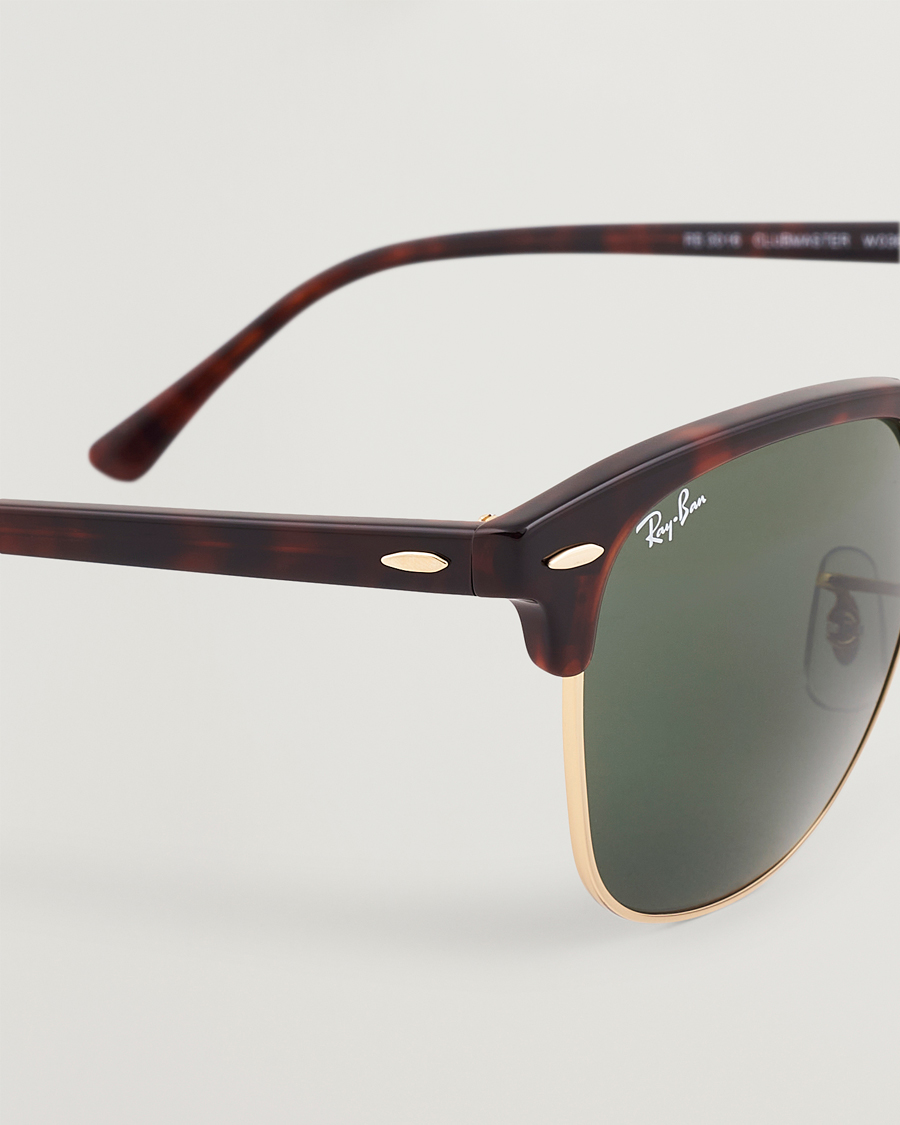 Homme | Lunettes De Soleil | Ray-Ban | Clubmaster Sunglasses Mock Tortoise/Crystal Green