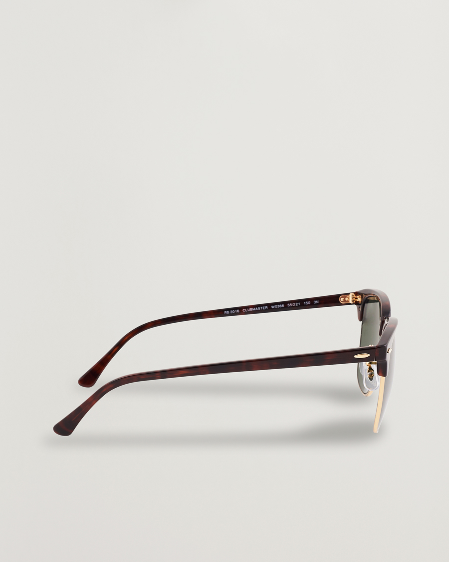 Homme | Lunettes De Soleil | Ray-Ban | Clubmaster Sunglasses Mock Tortoise/Crystal Green