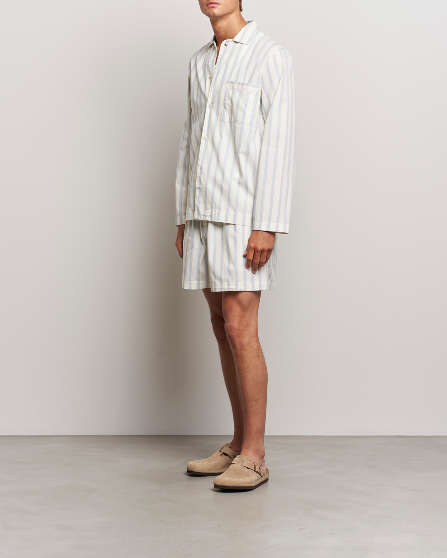 Homme | Peignoirs Et Pyjamas | Tekla | Poplin Pyjama Shorts Needle Stripes