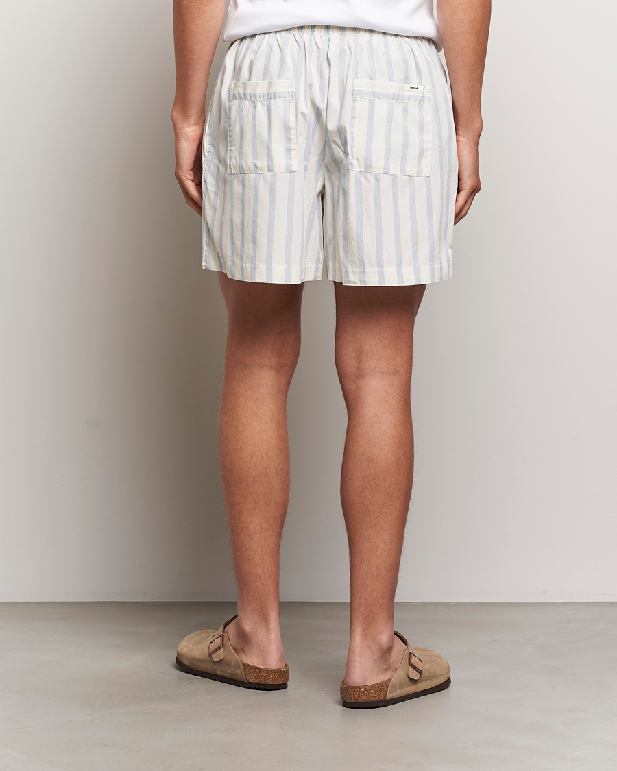 Homme | Peignoirs Et Pyjamas | Tekla | Poplin Pyjama Shorts Needle Stripes
