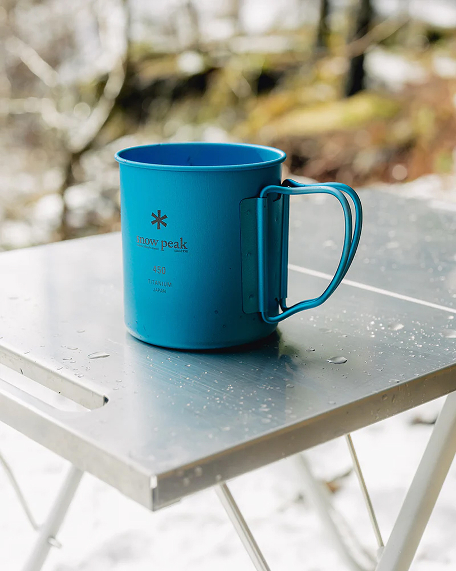 Homme | Outdoor living | Snow Peak | Single Wall Mug 450 Blue Titanium