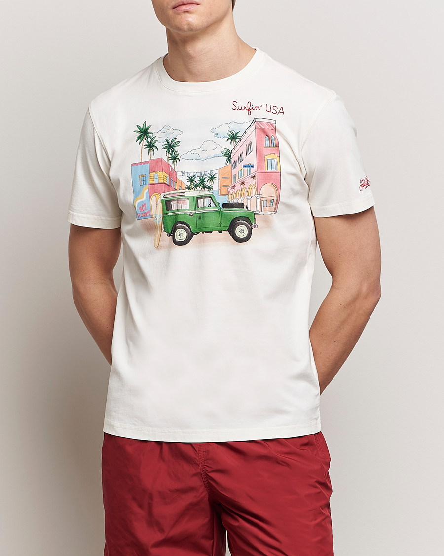 Homme |  | MC2 Saint Barth | Printed Cotton T-Shirt Surfing USA