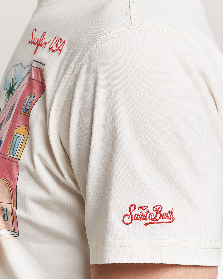 Homme | T-shirts | MC2 Saint Barth | Printed Cotton T-Shirt Surfing USA