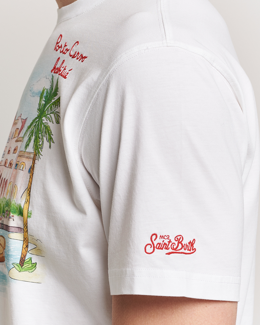 Homme | T-shirts | MC2 Saint Barth | Printed Cotton T-Shirt Porto Cervo
