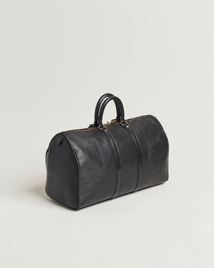 Homme | Louis Vuitton Pre-Owned Keepall 45 EPI Leather Bag Black | Louis Vuitton Pre-Owned | Keepall 45 EPI Leather Bag Black