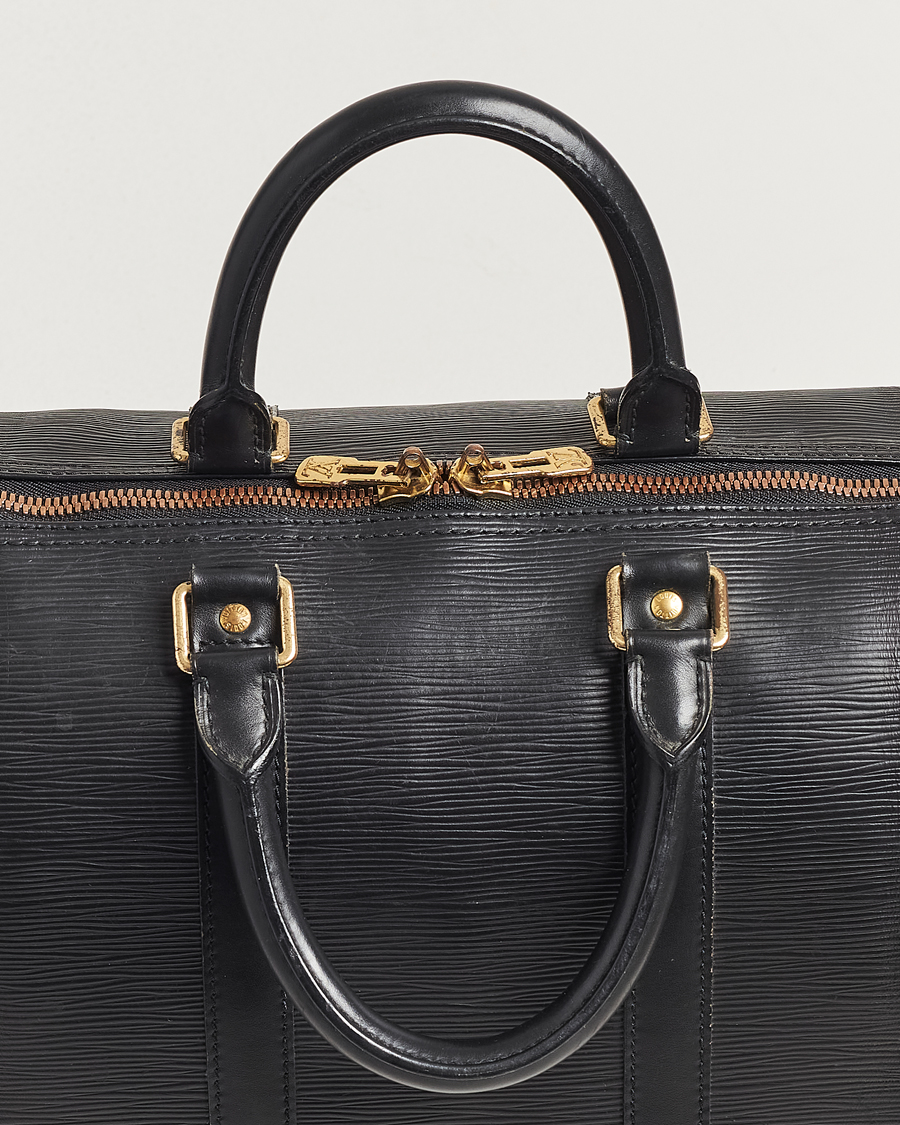 Homme | Louis Vuitton Pre-Owned Keepall 45 EPI Leather Bag Black | Louis Vuitton Pre-Owned | Keepall 45 EPI Leather Bag Black