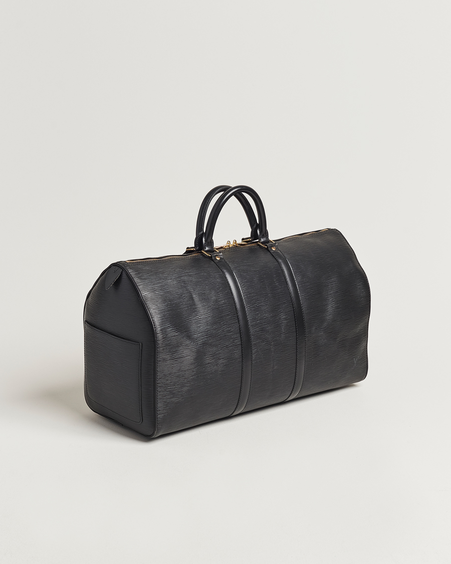 Homme | Louis Vuitton Pre-Owned Keepall 50 EPI Leather Bag Black | Louis Vuitton Pre-Owned | Keepall 50 EPI Leather Bag Black