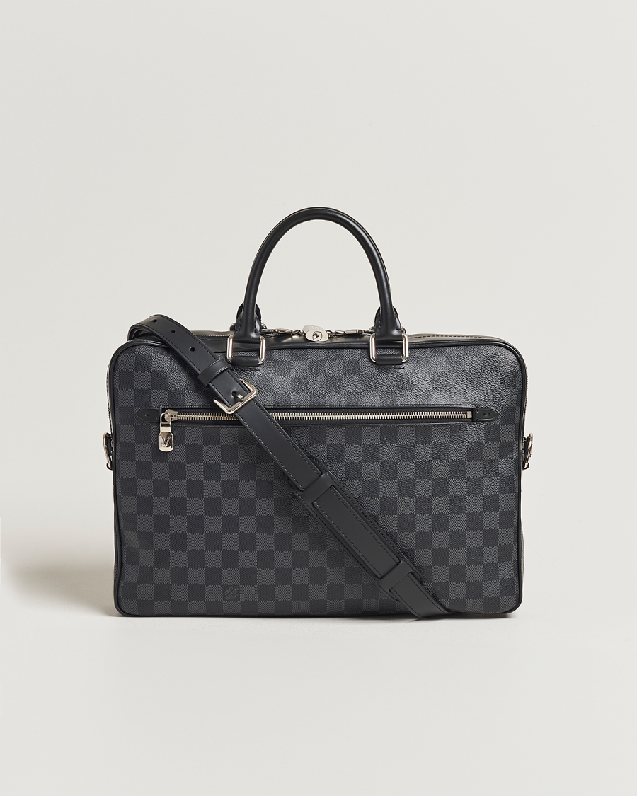 Homme | Louis Vuitton Pre-Owned Porte Document Business Damier Graphite | Louis Vuitton Pre-Owned | Porte Document Business Damier Graphite