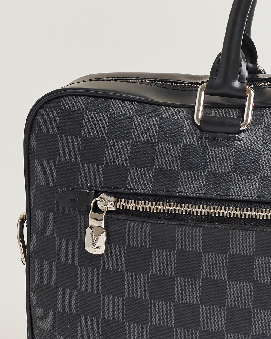 Homme | Louis Vuitton Pre-Owned Porte Document Business Damier Graphite | Louis Vuitton Pre-Owned | Porte Document Business Damier Graphite
