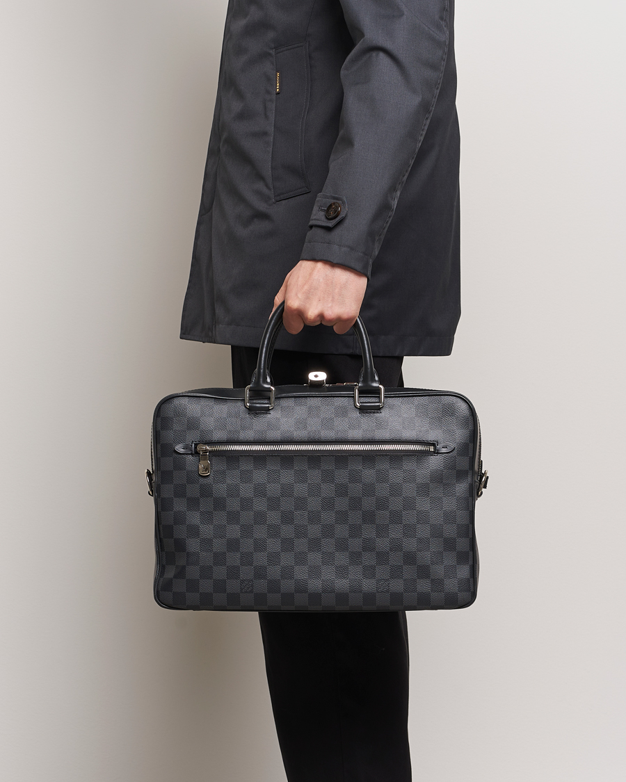 Homme | Pre-Owned & Vintage Bags | Louis Vuitton Pre-Owned | Porte Document Business Damier Graphite