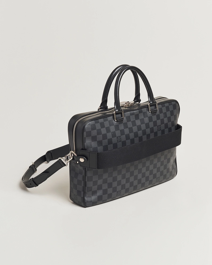 Homme | Louis Vuitton Pre-Owned Porte Document Business Damier Graphite | Louis Vuitton Pre-Owned | Porte Document Business Damier Graphite