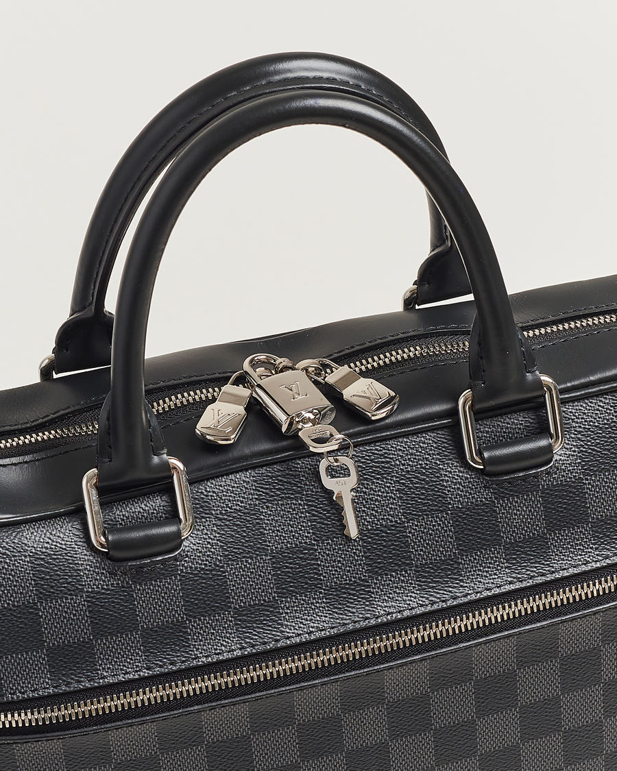 Homme | Louis Vuitton Pre-Owned Porte Document Business Damier Graphite | Louis Vuitton Pre-Owned | Porte Document Business Damier Graphite
