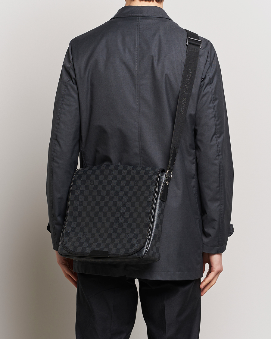 Homme | Pre-owned Accessoires | Louis Vuitton Pre-Owned | Daniel MM Satchel Leather Bag Damier Graphite