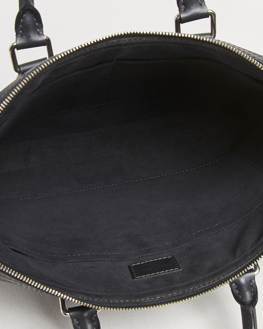 Homme | Louis Vuitton Pre-Owned Dandy Slim Briefcase Damier Navy | Louis Vuitton Pre-Owned | Dandy Slim Briefcase Damier Navy