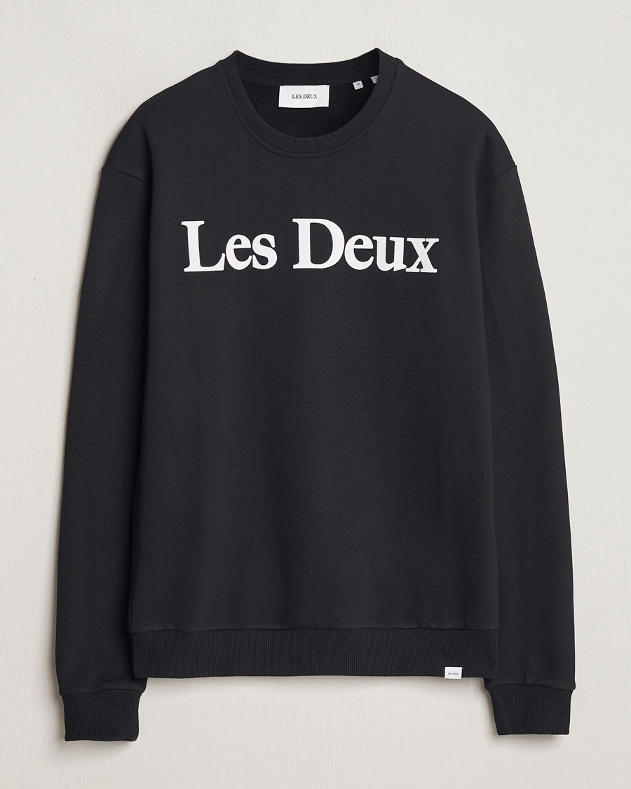 Homme | Pulls Et Tricots | LES DEUX | Charles Logo Sweatshirt Black