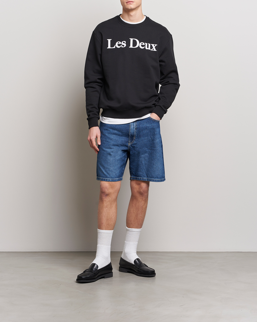 Homme | Pulls Et Tricots | LES DEUX | Charles Logo Sweatshirt Black