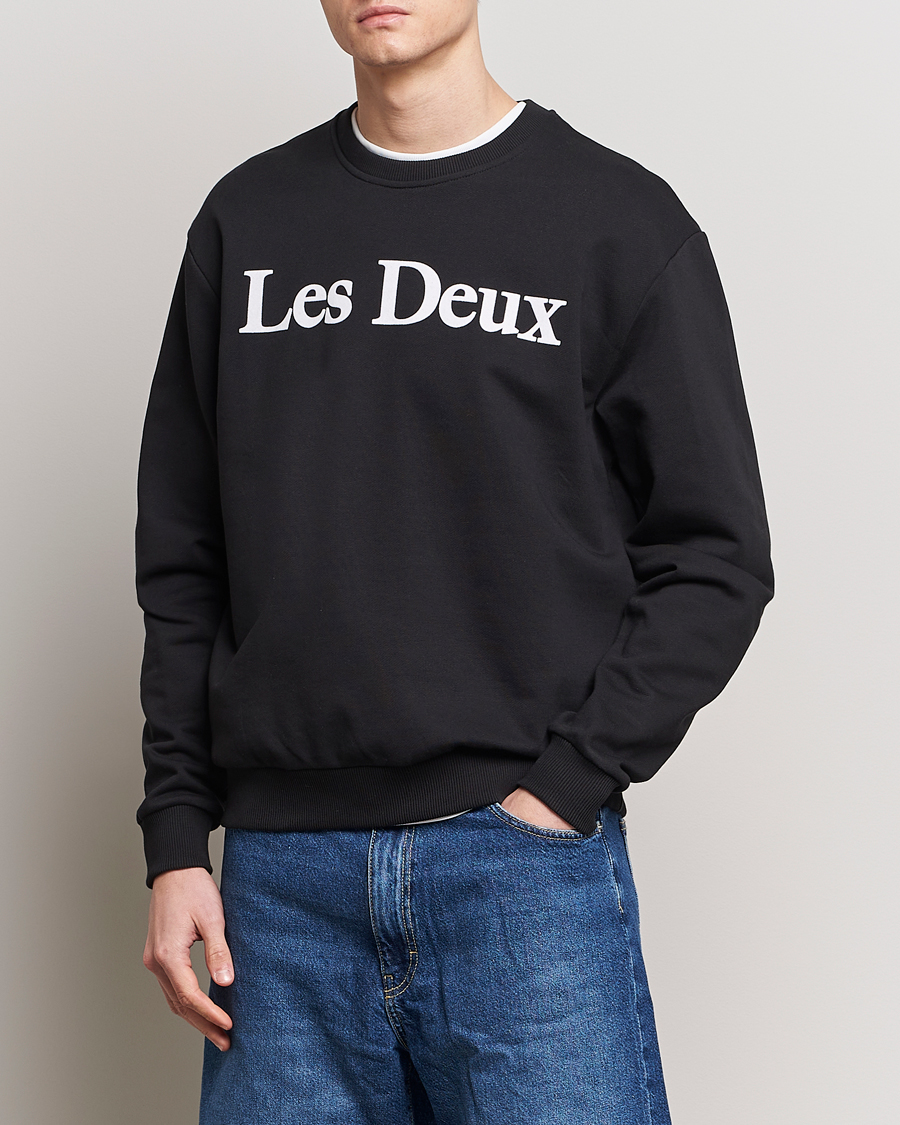 Homme | Nouvelles Images De Produit | LES DEUX | Charles Logo Sweatshirt Black