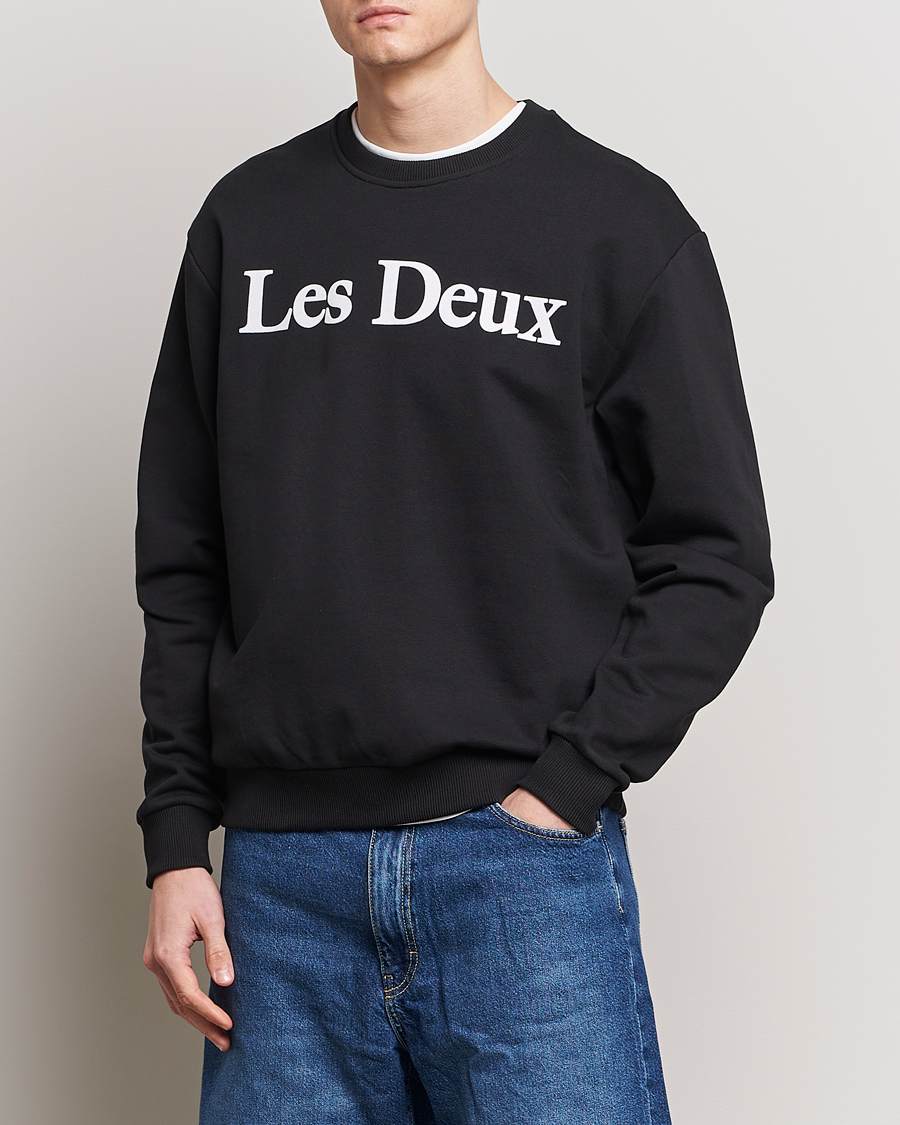 Homme | Pulls Et Tricots | LES DEUX | Charles Logo Sweatshirt Black