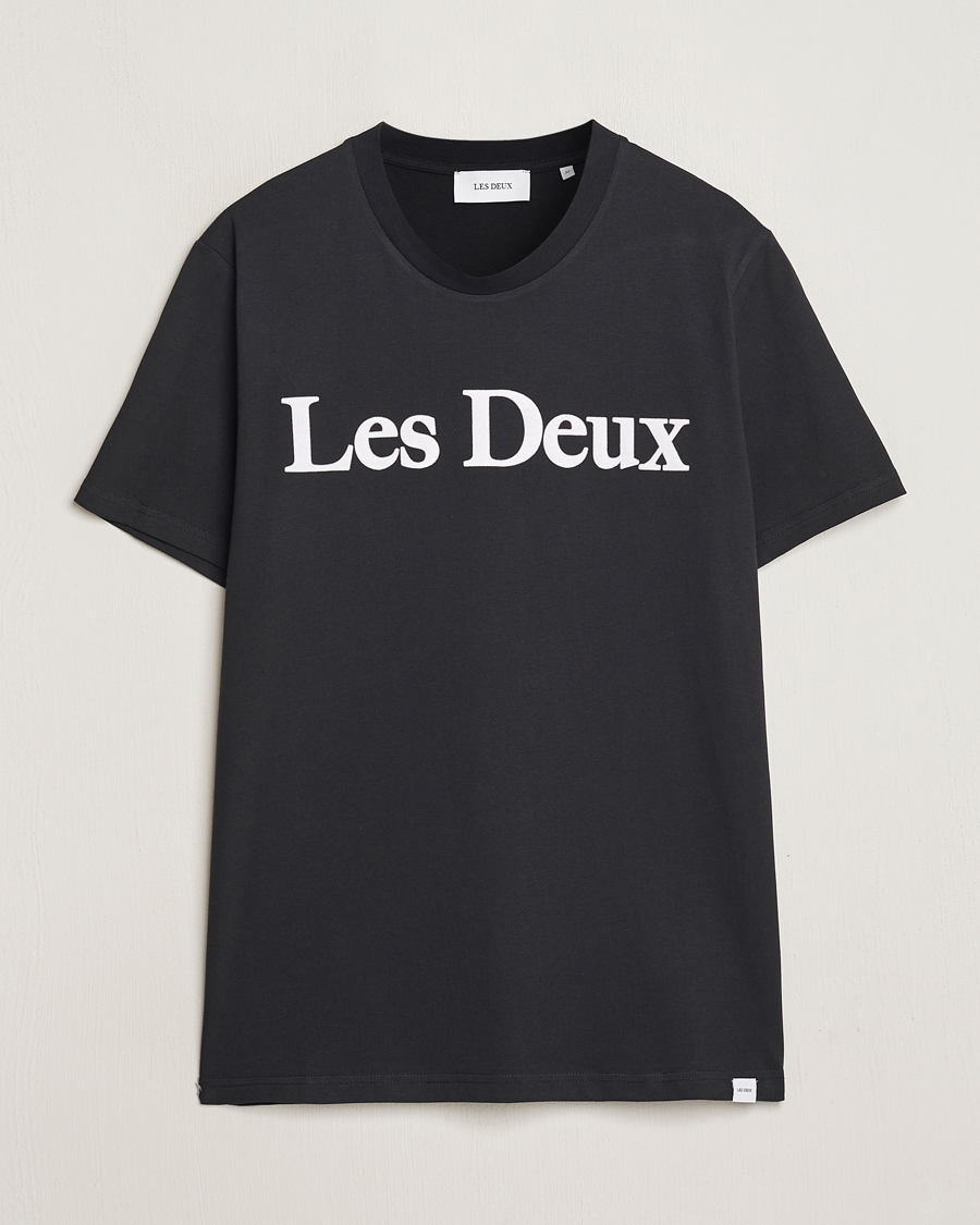 Homme | T-shirts | LES DEUX | Charles Logo T-Shirt Black