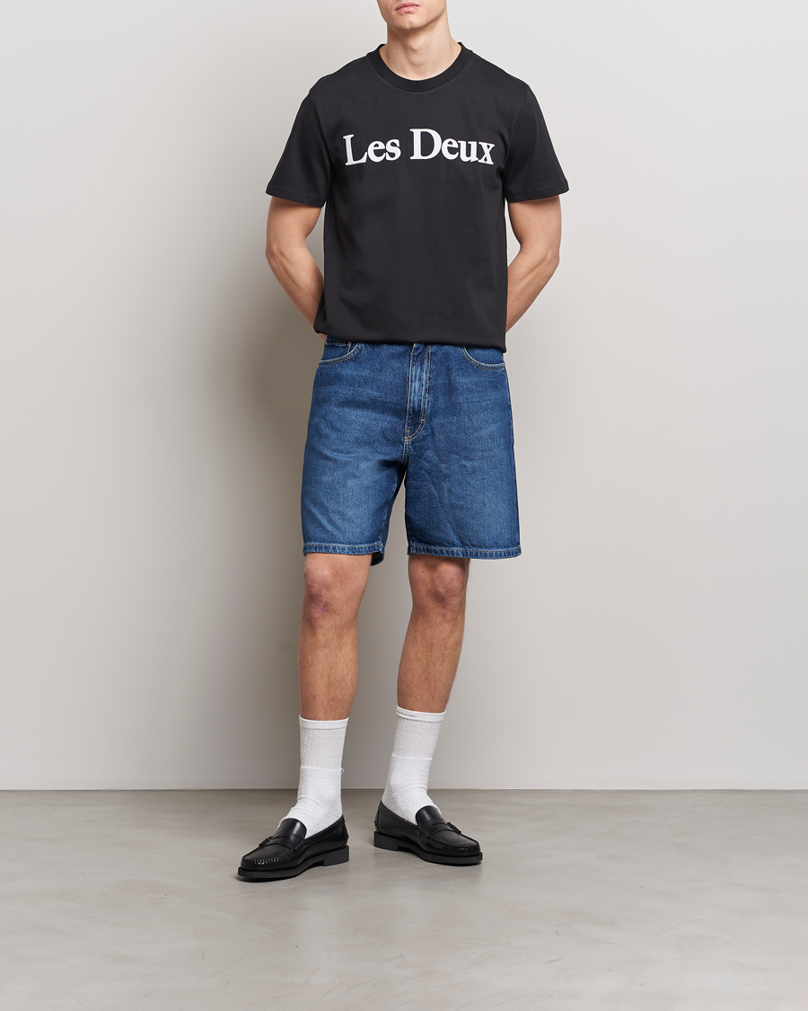 Homme | T-shirts | LES DEUX | Charles Logo T-Shirt Black