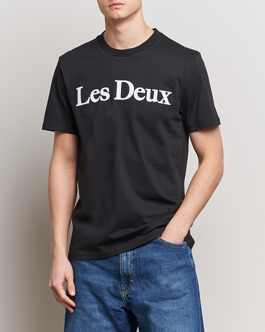 Homme | T-shirts | LES DEUX | Charles Logo T-Shirt Black