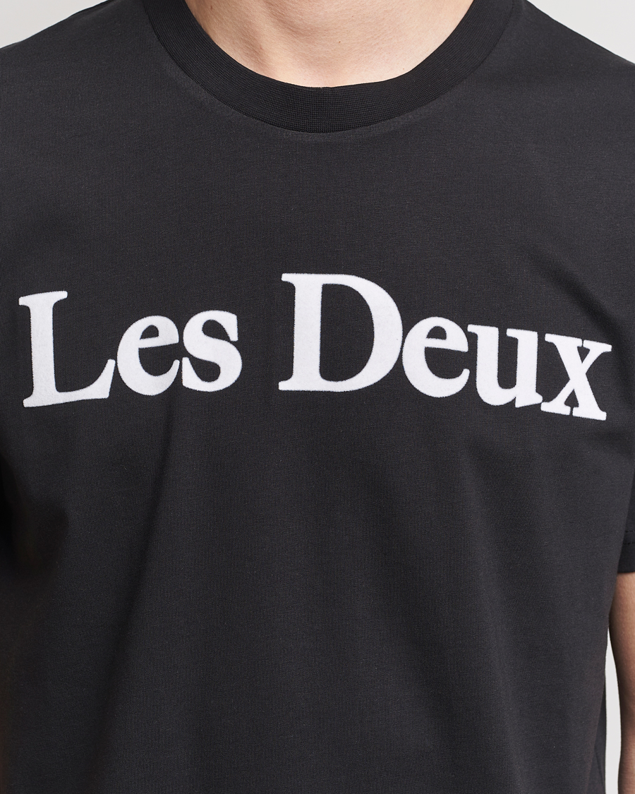 Homme | T-shirts | LES DEUX | Charles Logo T-Shirt Black
