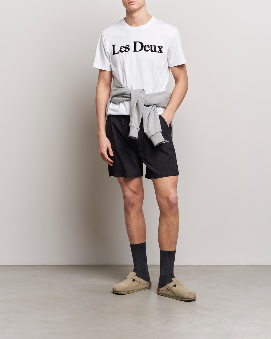 Homme | T-shirts | LES DEUX | Charles Logo T-Shirt Wihte