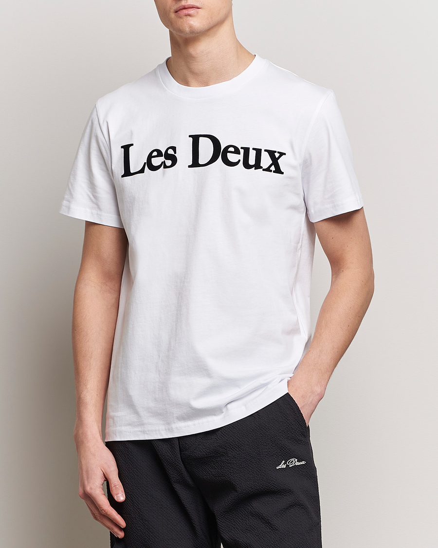 Homme | T-shirts | LES DEUX | Charles Logo T-Shirt Wihte