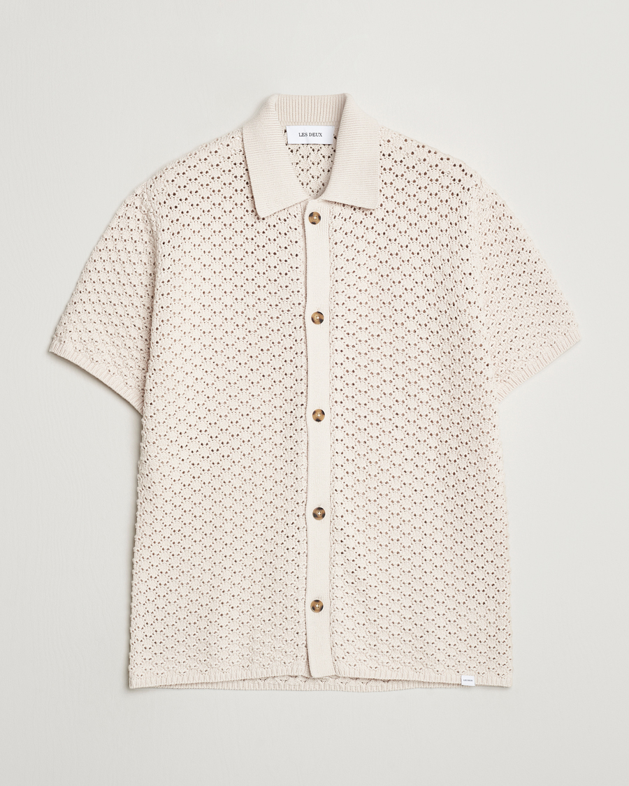 Homme | Chemises | LES DEUX | Gideon Knitted Shirt Ivory