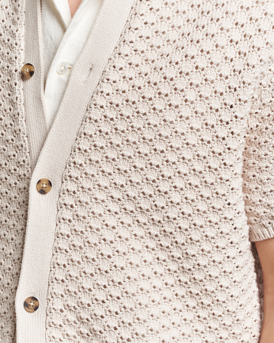 Homme | Chemises | LES DEUX | Gideon Knitted Shirt Ivory