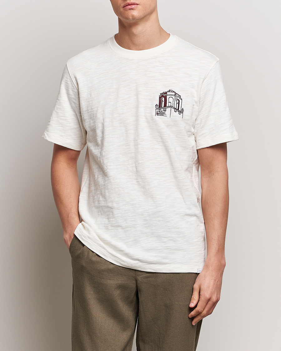 Homme |  | LES DEUX | Hotel Embroidery T-Shirt Ivory