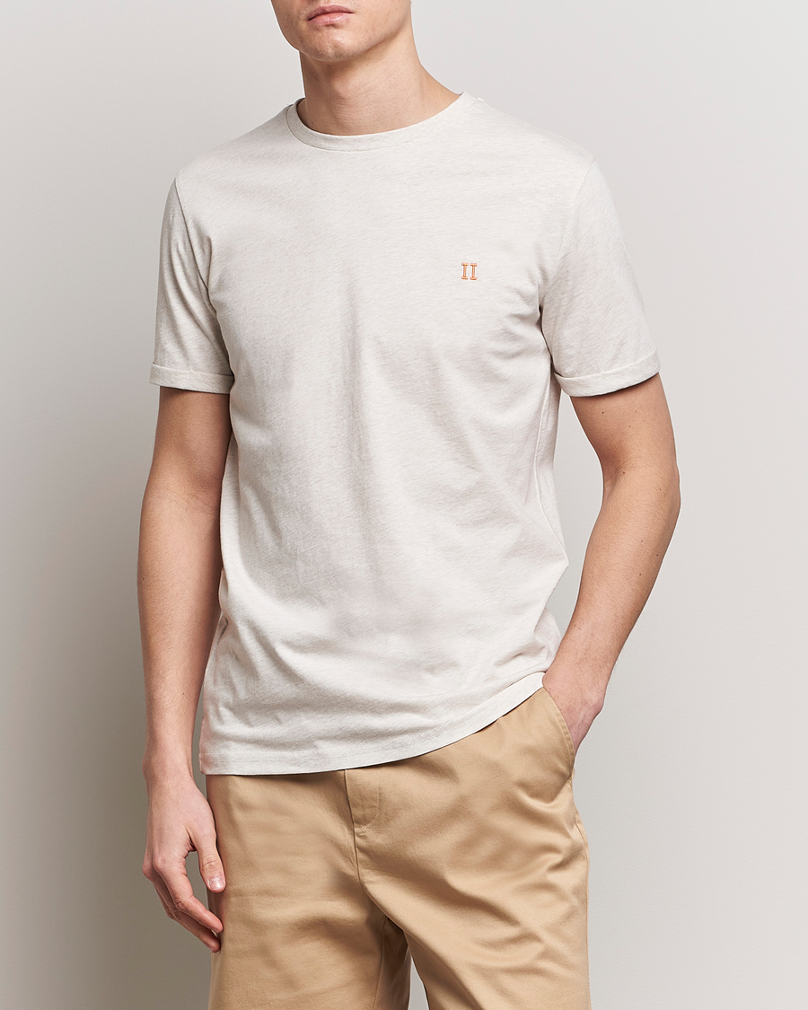 Homme | Nouvelles Marques | LES DEUX | Nørregaard Cotton T-Shirt Ivory Melange