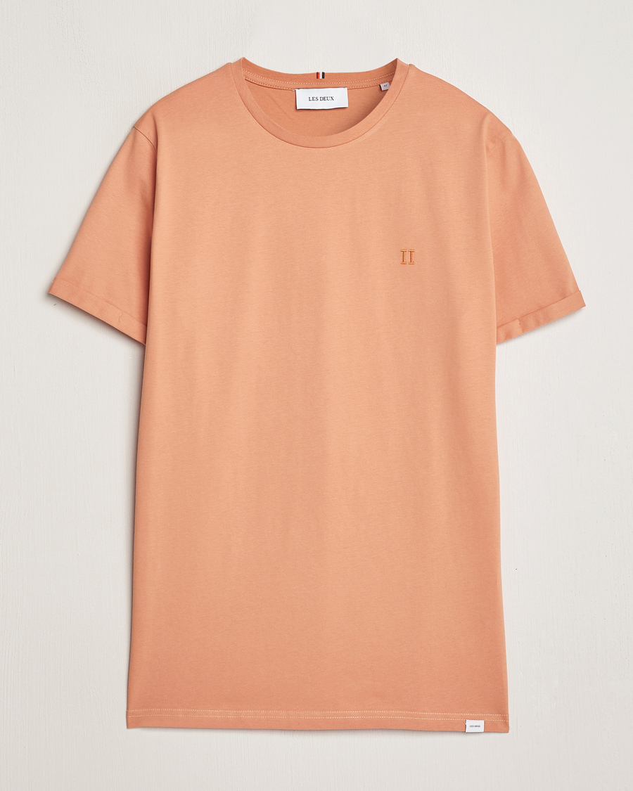 Homme | T-shirts | LES DEUX | Nørregaard Cotton T-Shirt Baked Papaya Orange