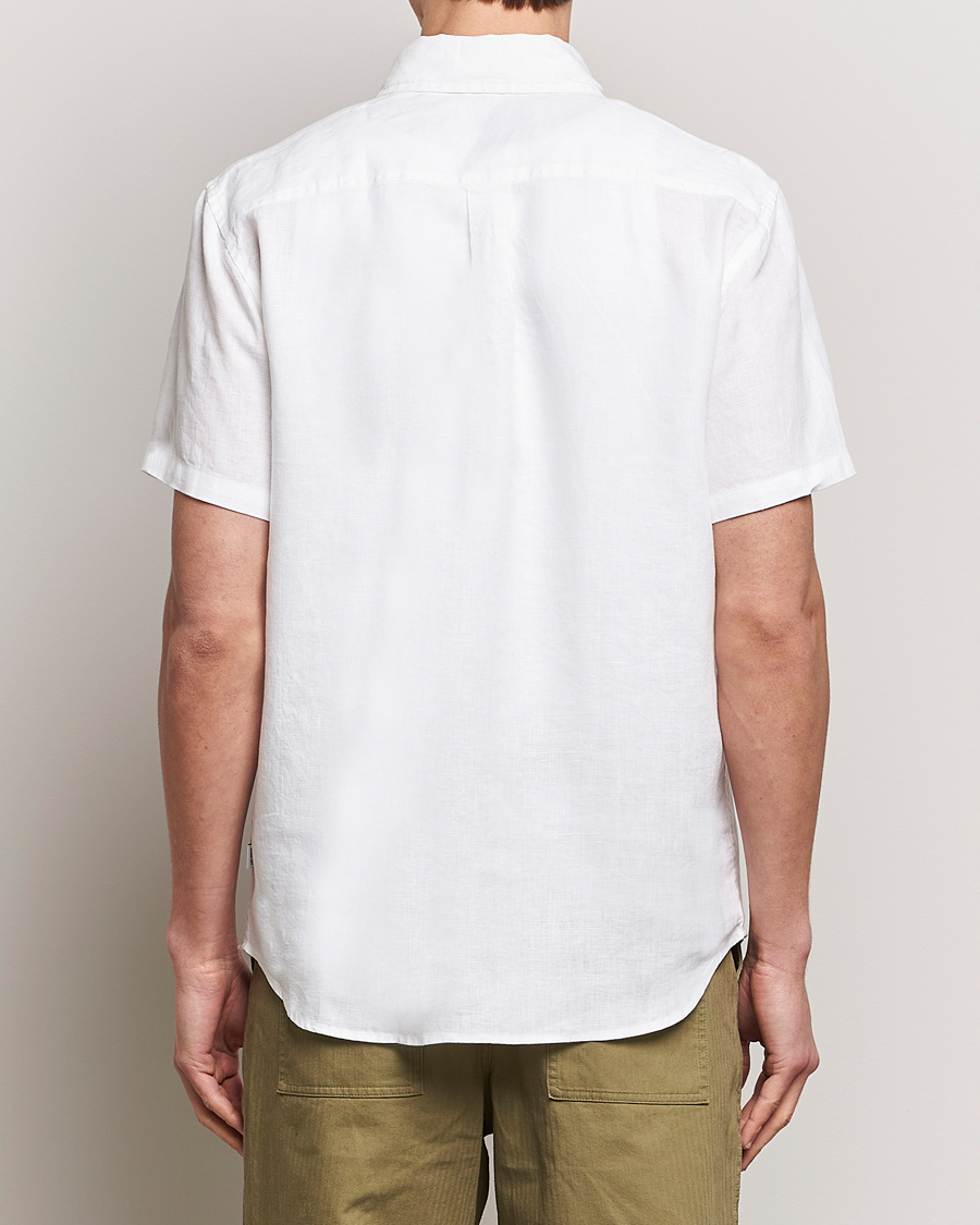 Homme | Chemises | LES DEUX | Kris Short Sleeve Linen Shirt White