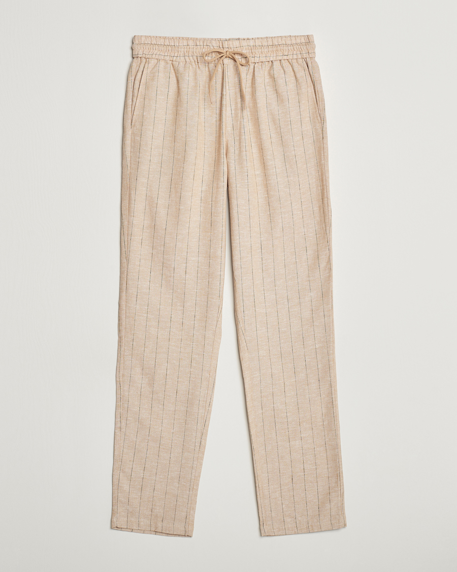 Homme | Pantalons | LES DEUX | Patrick Linen Pants Warm Sand
