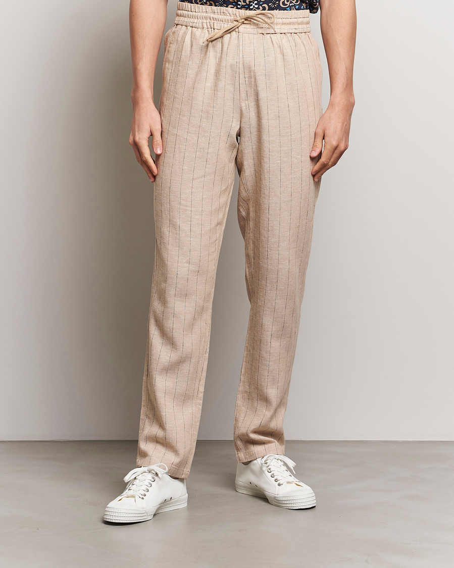 Homme | Pantalons | LES DEUX | Patrick Linen Pants Warm Sand